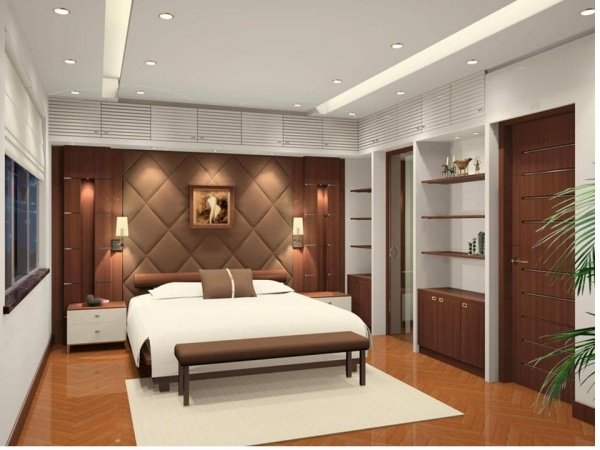 Sovrumsmöbler väggpaneler-trä utseende dekorationer