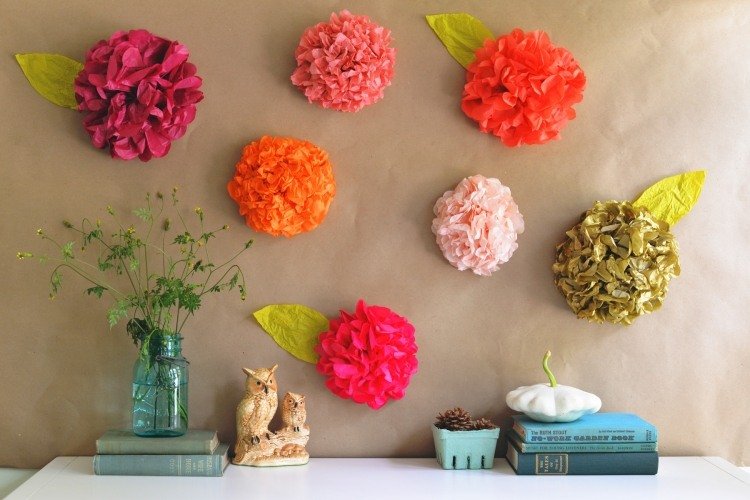dekoration-idéer-gör-det-själv-trädgård-fest-silkespapper-blommor