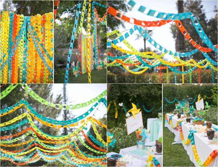 dekoration-idéer-gör-det-själv-trädgård-fest-färgglada-papperskedjor
