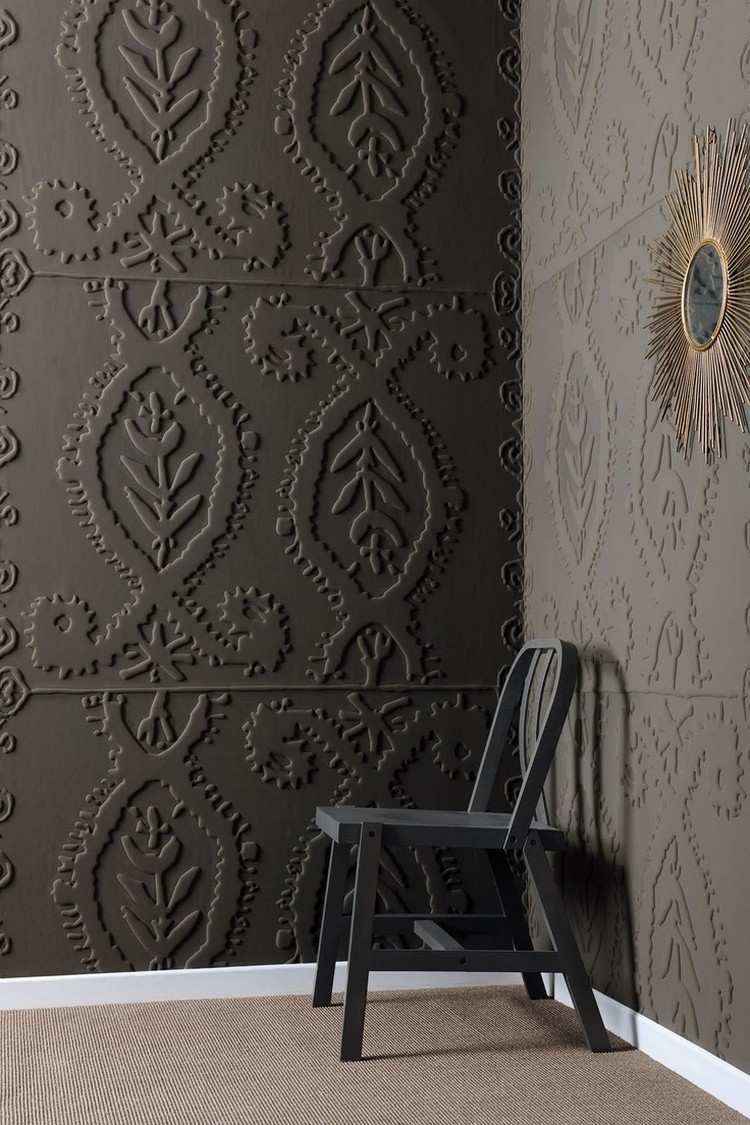 Vägg-färg-vägg-design-idéer-2014-Abbott-Boyd-tapet-3d-svart
