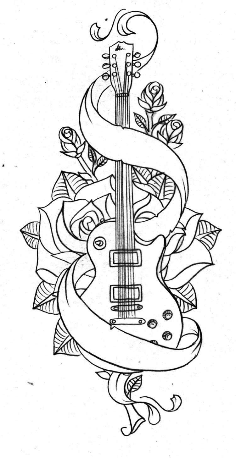 tatuering-mallar-motiv-gitarr-rosen-band