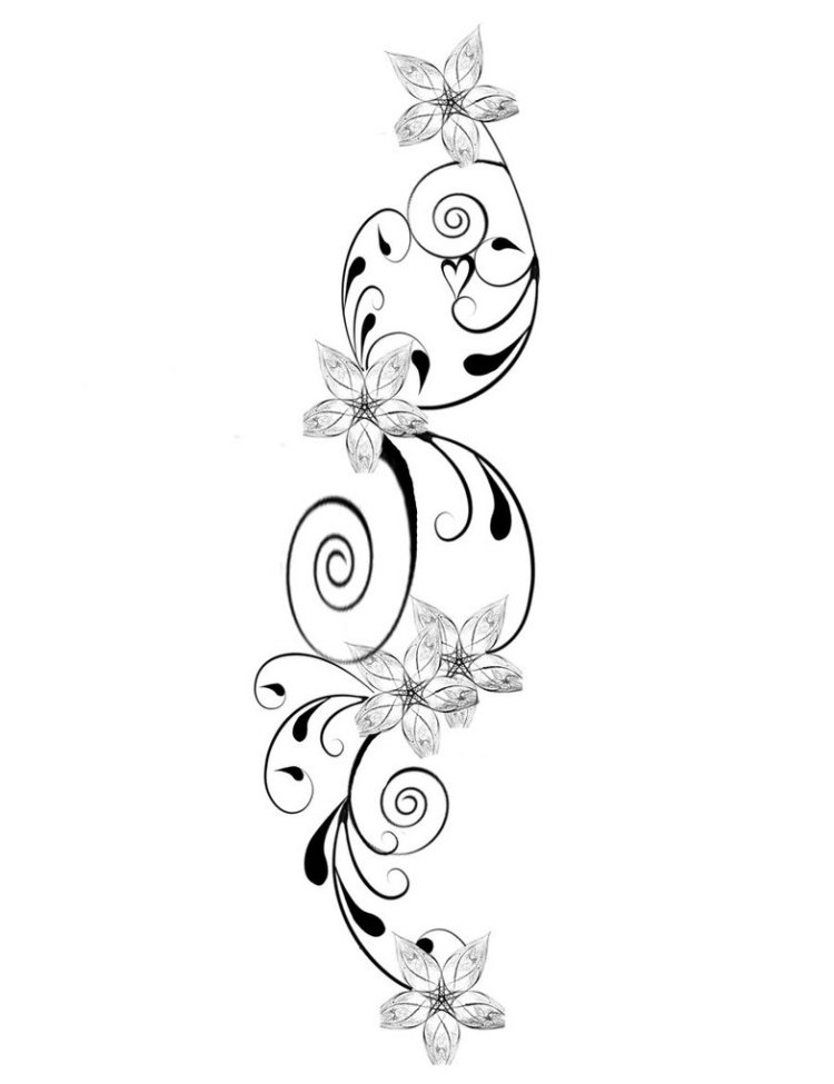 tatuering-mallar-blommor-schnoerkel