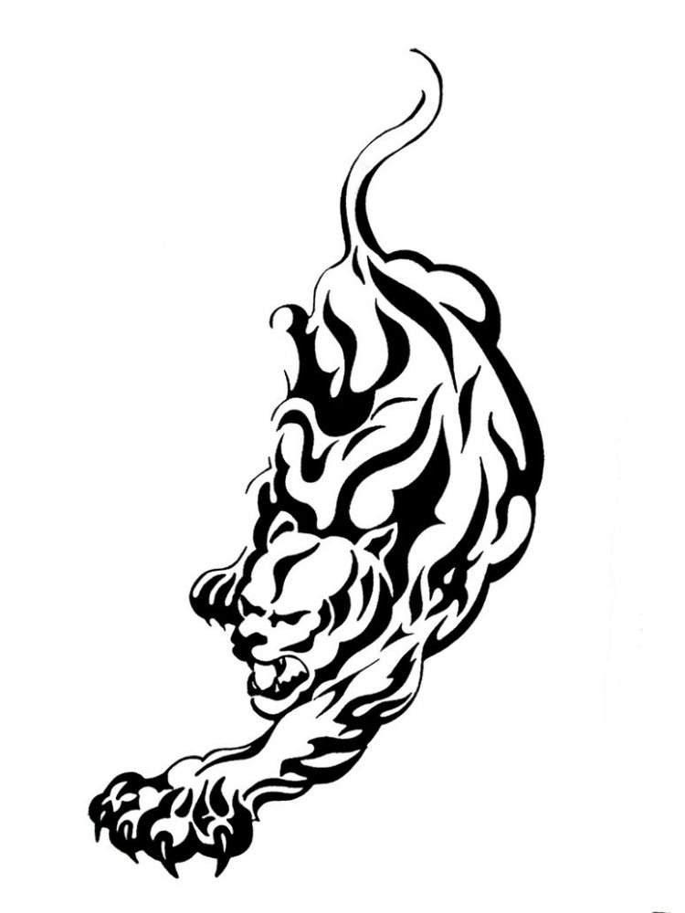 tatuering-mallar-attackerande-tiger-tribal