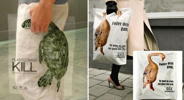 Djurens välfärd-hotade-arter-plast-shopping-väskor-med-djur-bilder