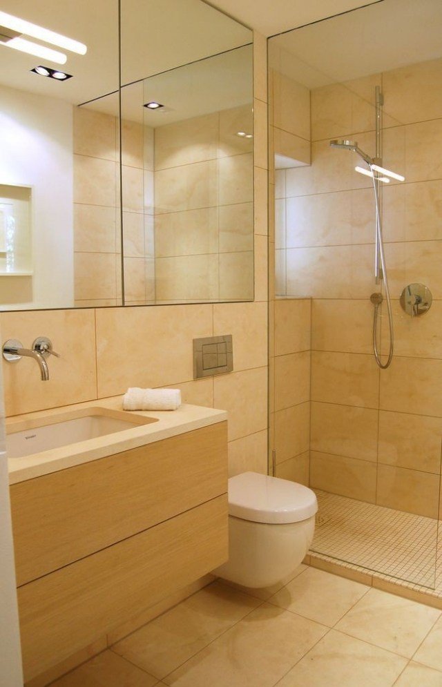badrum-bilder-dusch-glas-vägg-sand-färg-kakel-trä-fåfänga