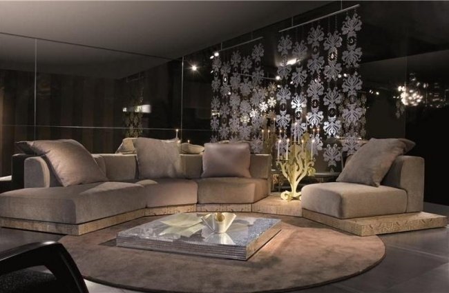 nomad soffa modernt vardagsrum grädde färg mantelassi