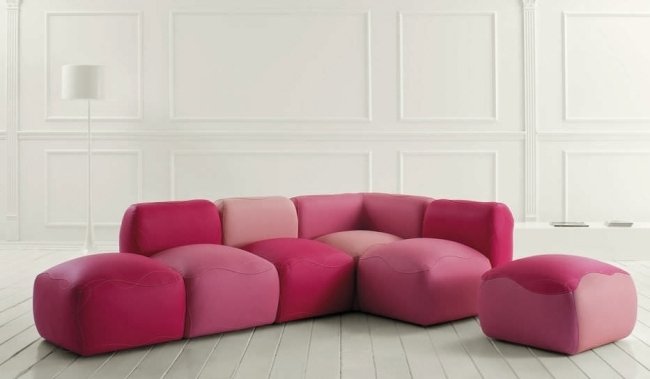 modulär soffa rosa färg KIVAS karim rachid valdicienti