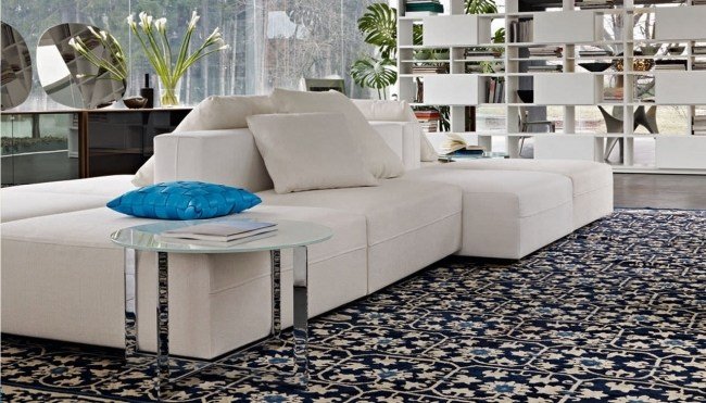 modulär soffa modernt vitt modernt vardagsrum Ferruccio Laviani molteni