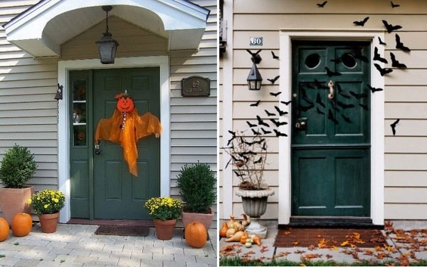 halloween dörrdekoration huspapper fladdermöss
