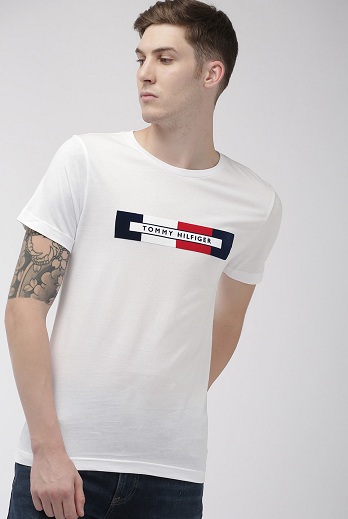 Ανδρικό μπλουζάκι Tommy Hilfiger με στρογγυλό λαιμό