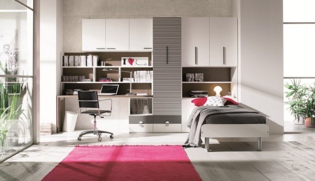 Moderna möbler-med förvarings-flickrum dekorera väggdesignidéer