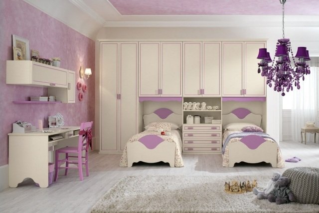 romantiskt rum-för små prinsessor rosa vägg tapeter