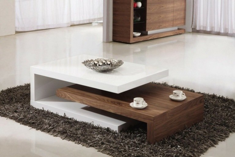 design soffbord modern trä vit matta djup hög