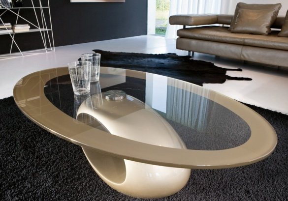 soffbord vardagsrum glasskiva oval guldfot