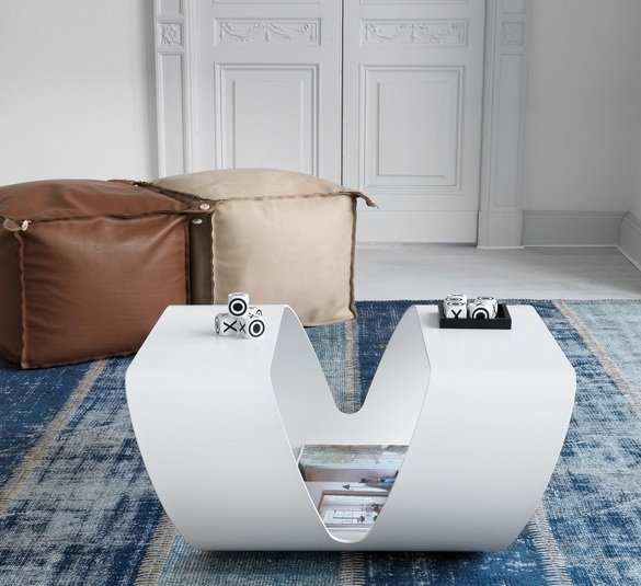 soffbord funktionell vit hylltidning