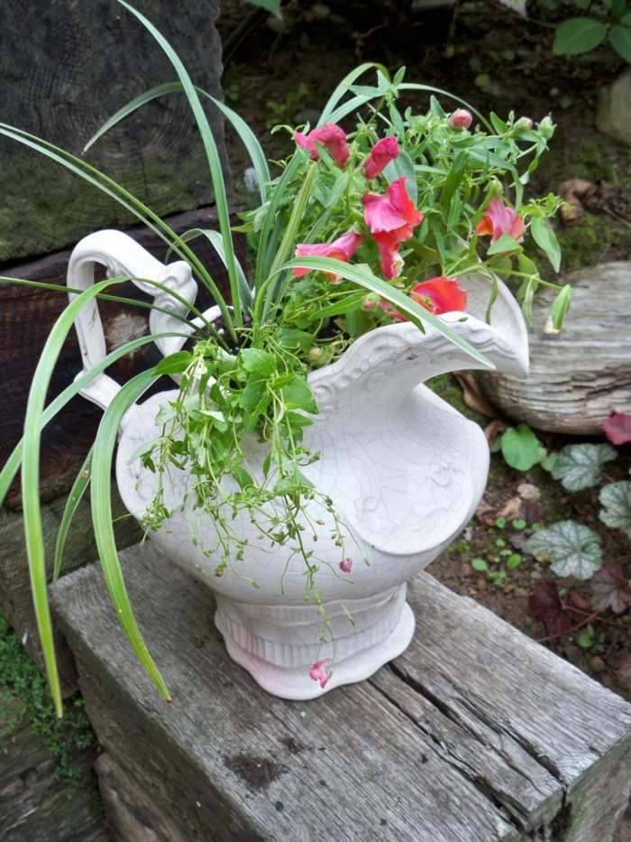 kanna återvinna vintage look blomkruka trädgård