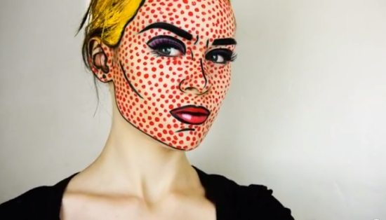 popart makeup halloween makeup idéer för kvinnor