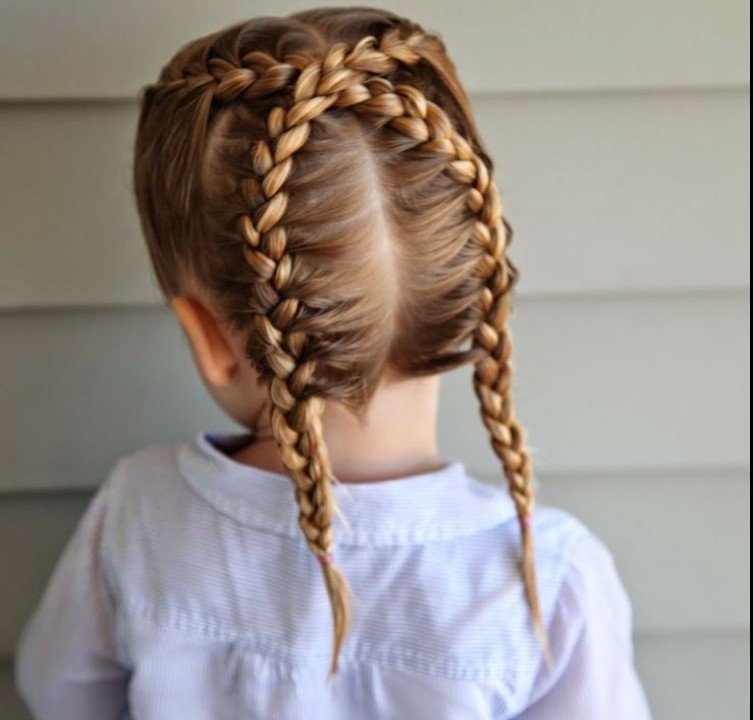 flicka-frisyr-flätad-liten-söt-söt-blond-tillbaka till skolan