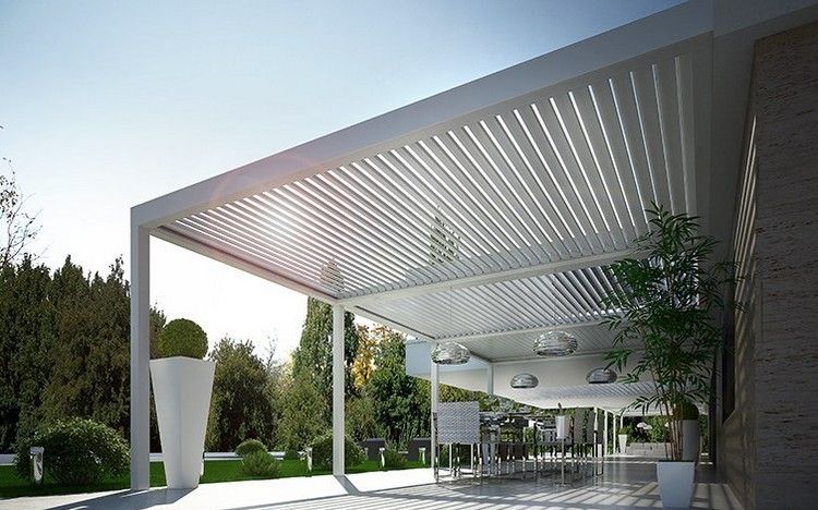 modern-monterad-pergola-infällda-ljus-justerbara-tak-blad-BIOSHADE-ADDOSSATA-TENDA-SERVICE