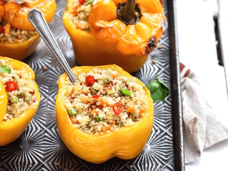 Låg histaminmiddag Fylld paprika med quinoa