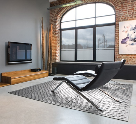 modern design zanzibar matta av läder