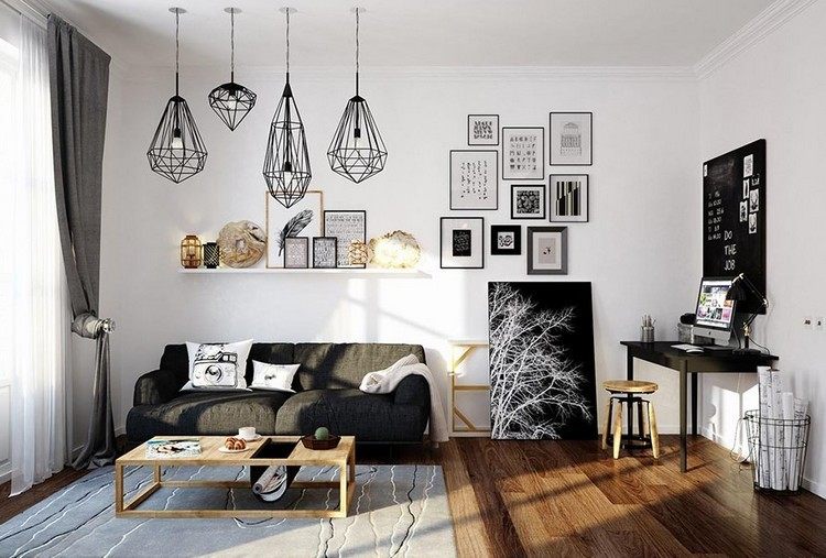 Fynd för budgeten pengar-möbler-vardagsrum-hängande lampor-trä soffbord