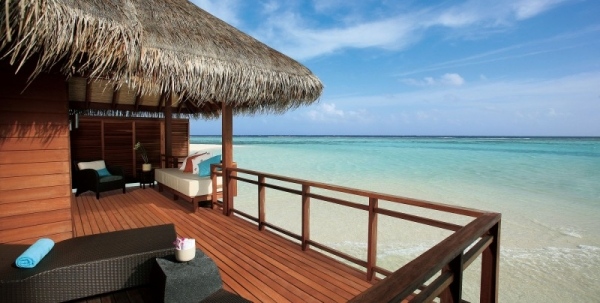 LUX Maldiverna 5-stjärnigt lyxhotell trä terrass