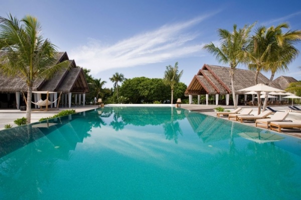 5 -stjärnigt lyxhotell Maldiverna infinity pool