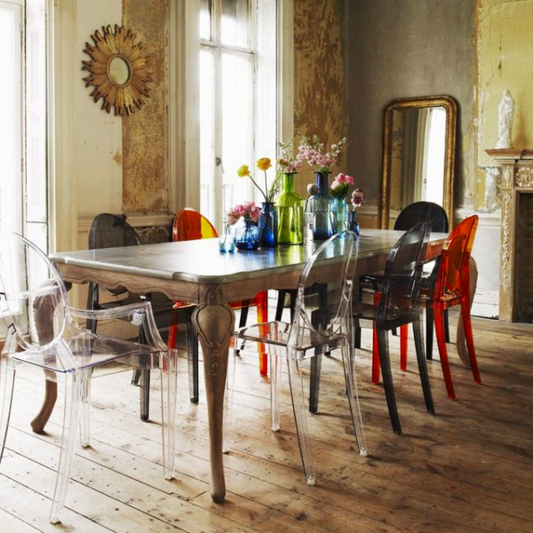 Philippe Starck designer Kartell tillverkare Ghost stolar akryl