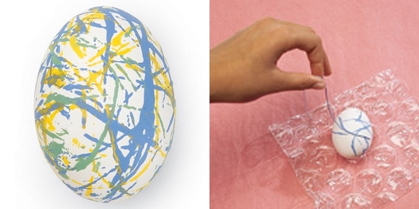 Påskfärg-målning-ägg Akryl-abstrakt ägg