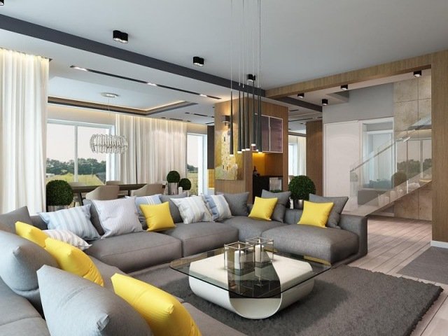 idéer-vardagsrum-färger-grå-gul-vardagsrum-soffa-set-bekväm