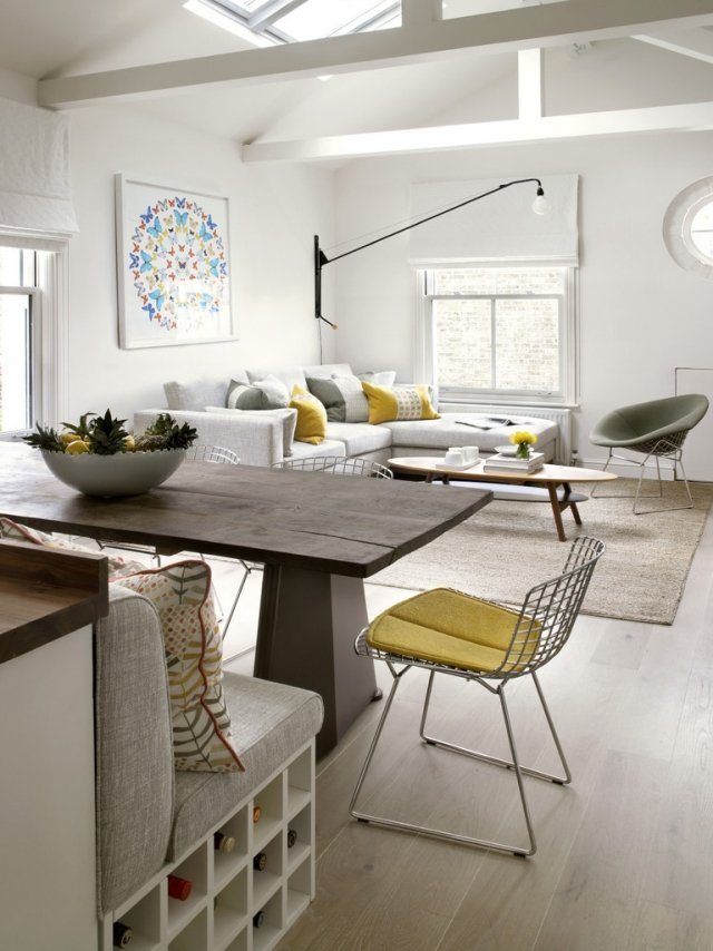 Design-vardagsrum-bilder-loft-design-gula-accenter-rustikt-matbord