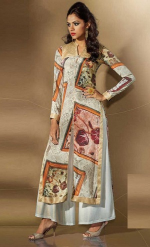 Salwar -puku, jossa digitaalinen painatus