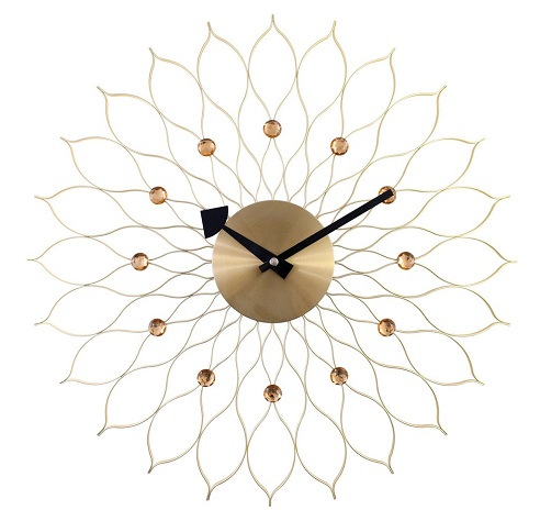 Διακοσμητικό μεταλλικό ρολόι τοίχου από αλουμίνιο