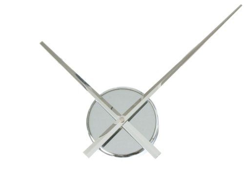 Απλό κομψό γυαλιστερό ρολόι τοίχου από αλουμίνιο