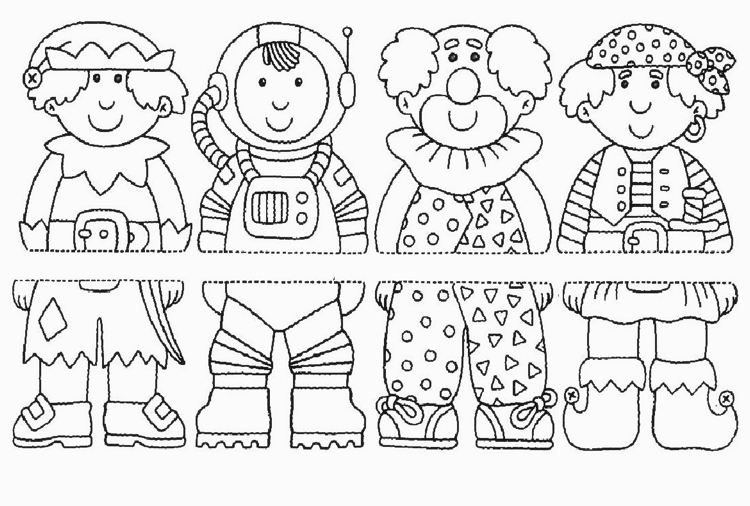 Carnival Costumes Målarbok Idéer Barn