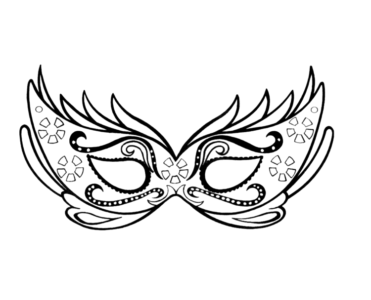 Färgning karneval mask