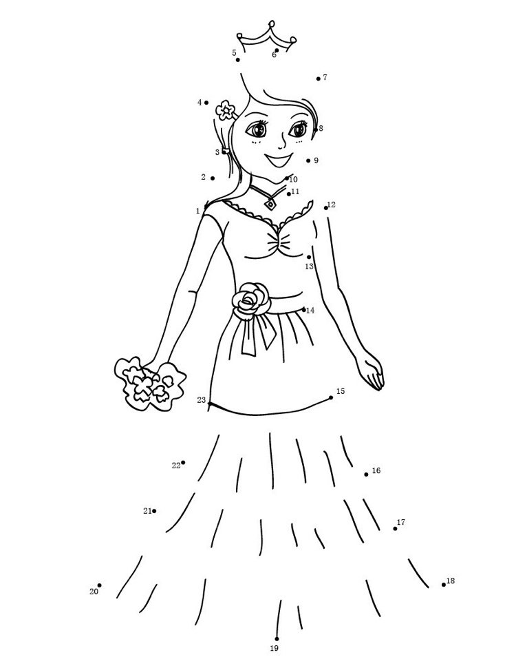 Princess connect prickar målarbok