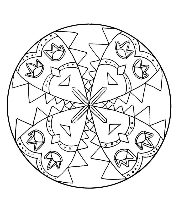 Mandala karneval mask tryck och färg