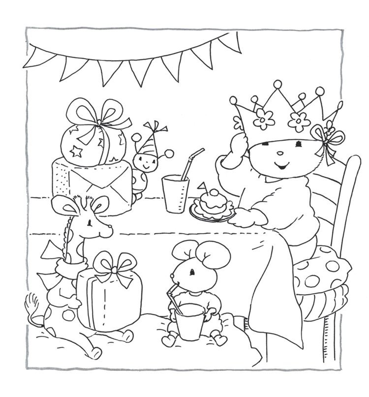 Målarbilder prinsessan karneval festdjur