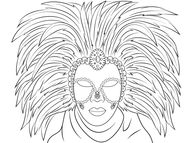 Venetiansk mask karneval målarbild