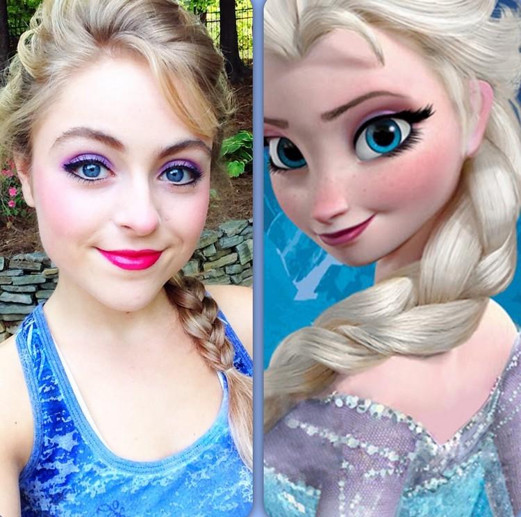 Halloween-Makeup-Frisyrer-Elsa-Disney-Prinsessor-Idéer