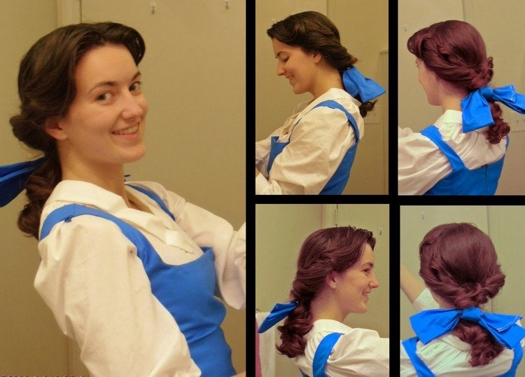 Halloween-smink-frisyrer-Belle-Disney-prinsessor-handledning
