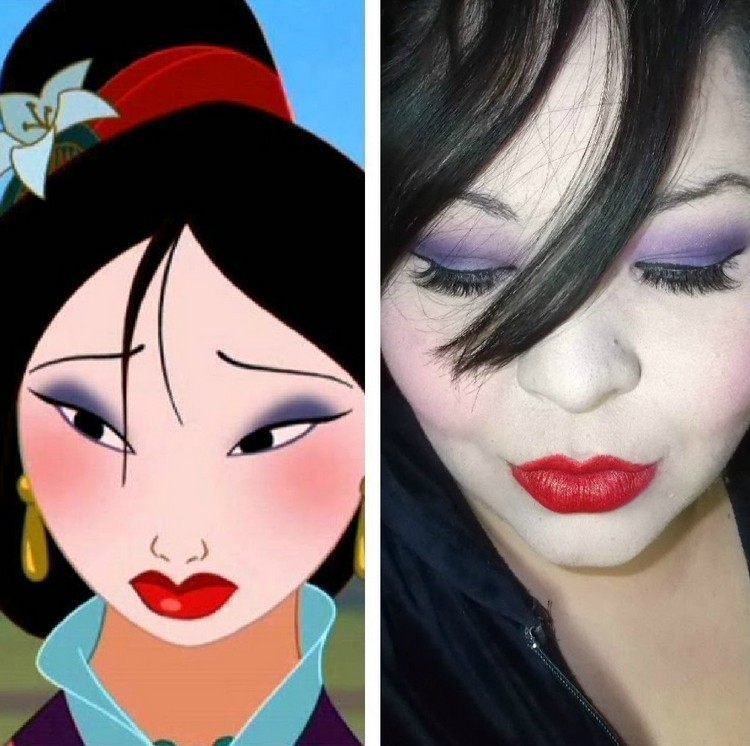 Halloween makeup frisyrer läppar ansikte Disney film