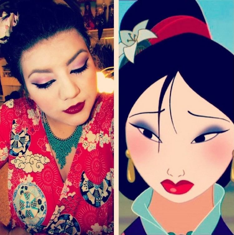 Halloween makeup frisyrer Mulan Eyes läppar