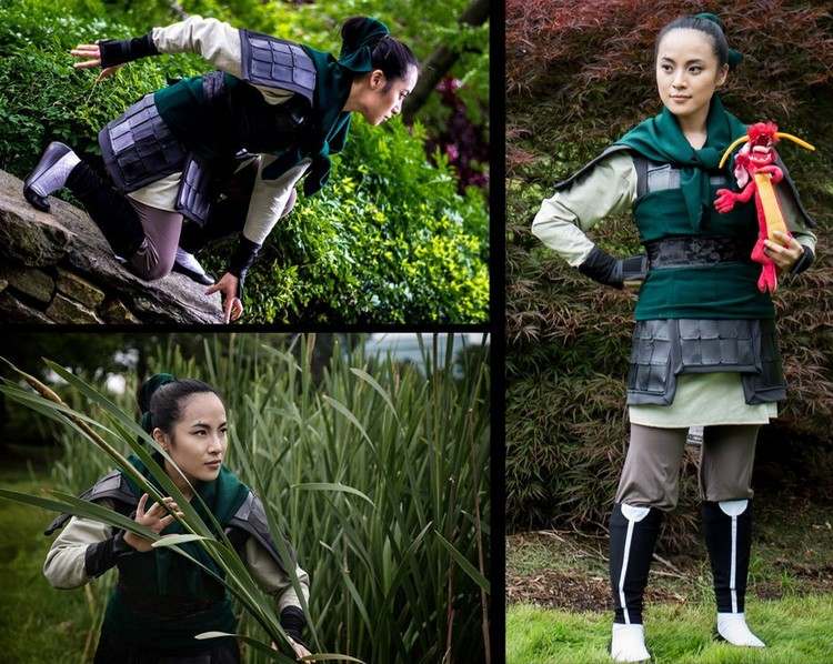 Halloween-smink-frisyrer-Mulan-hår-kostymer