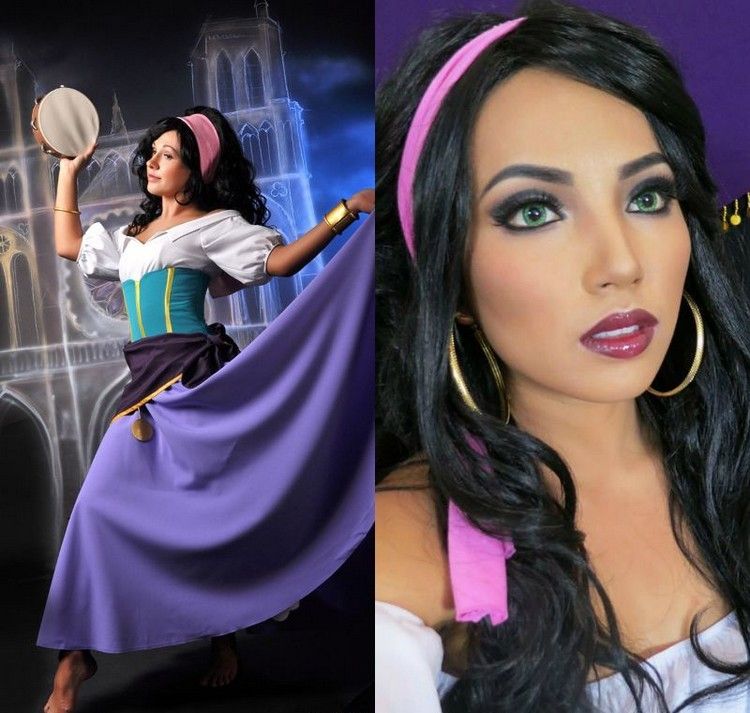 Halloween-smink-frisyrer-Esmeralda-hår-smink