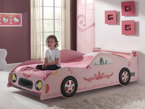 Rosa vagn flickor rum dekorera idéer