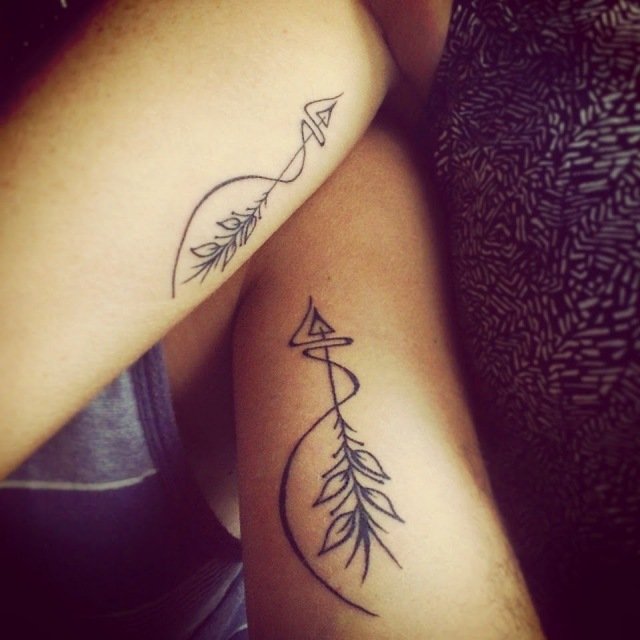 Tatuering-idéer-för-par-tatueringar-stiliserade-pilar-tatueringar