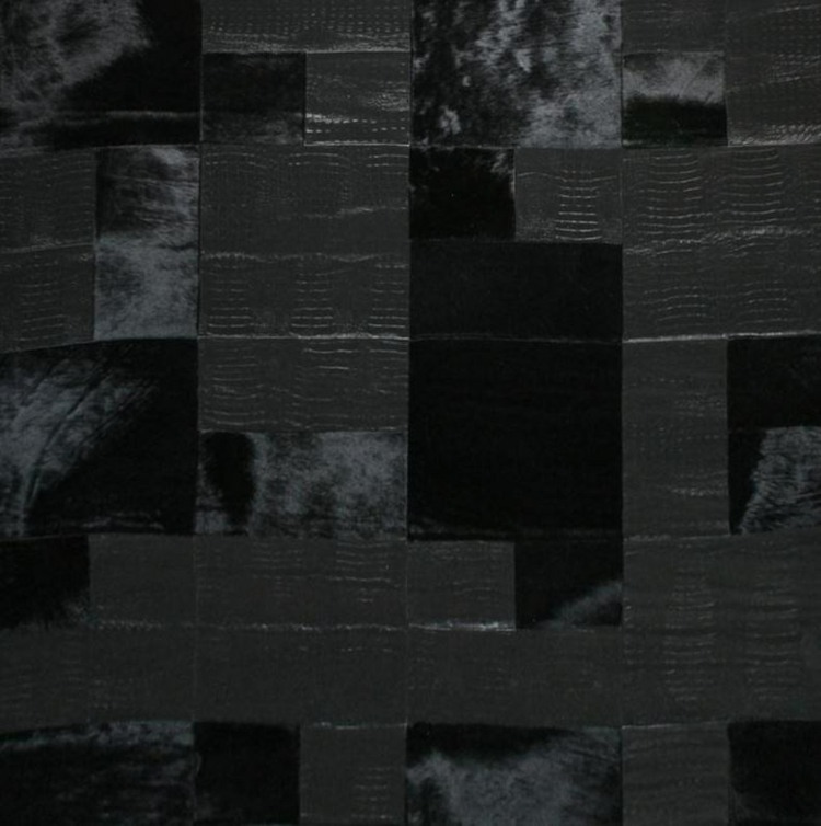 matta lapptäcke svart modell dekoration vardagsrum läder